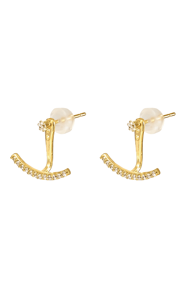 Bearfruit Jewelry 14k Gold Plated Anchor Earring Jackets Holiday Gift Idea, Alternate, color, Gold