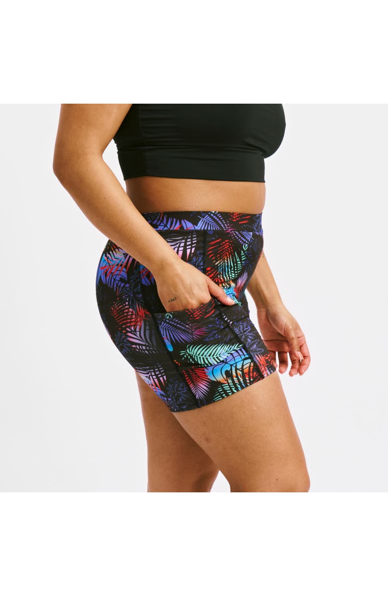 TomboyX 4.5-Inch Swim Shorts, Alternate, color, Palm Dreams