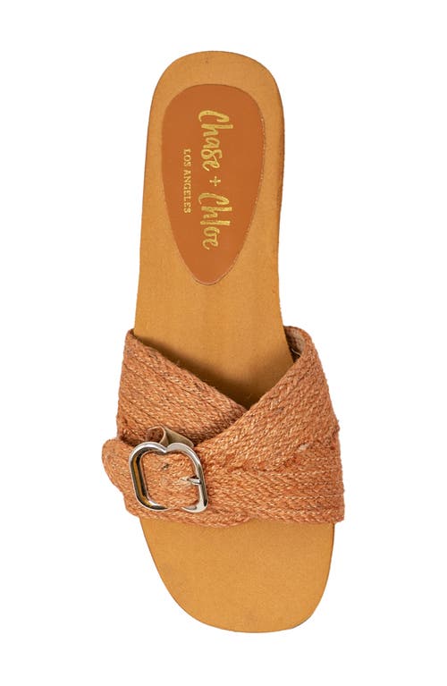 CHASE & CHLOE CHASE AND CHLOE BUCKLE SLIDE SANDAL 