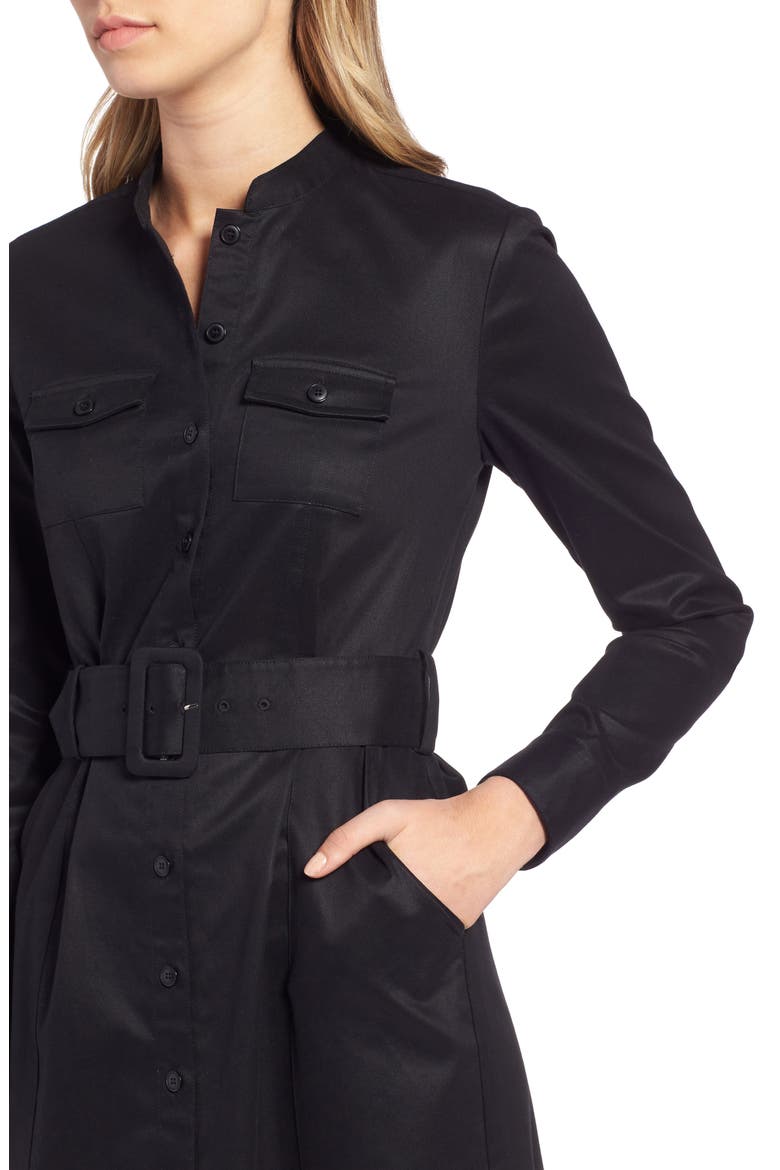 Utility Shirtdress, Alternate, color, BLACK