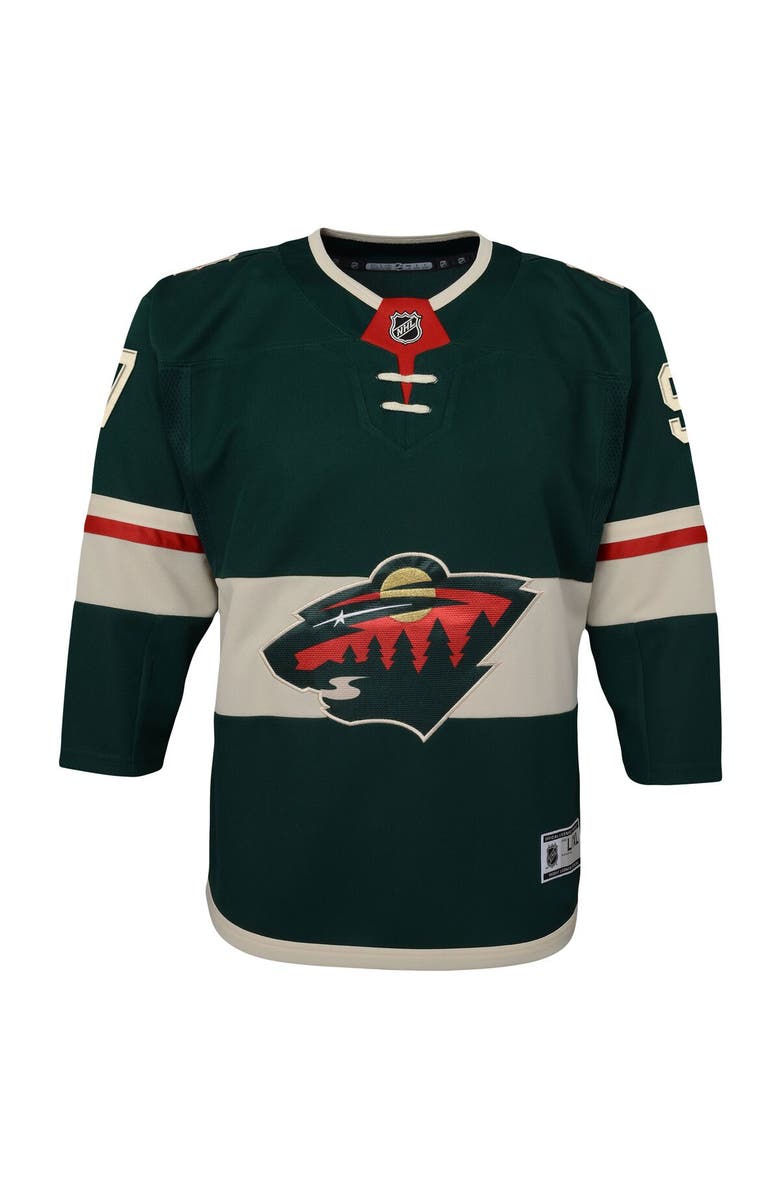 Outerstuff Youth Kirill Kaprizov Green Minnesota Wild Home Premier Player Jersey, Alternate, color, 