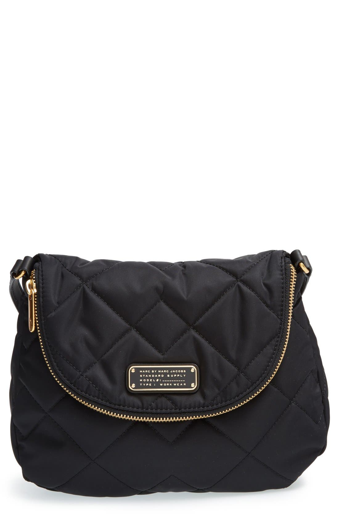 Marc Jacobs MARC BY MARC JACOBS 'Crosby - Quilted Natasha' Nylon Crossbody Bag, Main, color, 