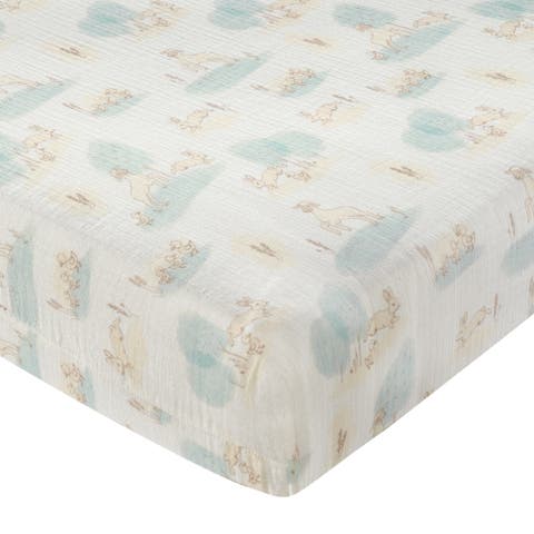 Signature Organic Cotton Muslin Meadow Baby Fitted Crib Sheet