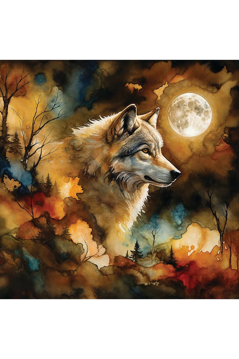 Wolf in Moonlight 500 piece Jigsaw Puzzle for Adults, Alternate, color, Multicolor