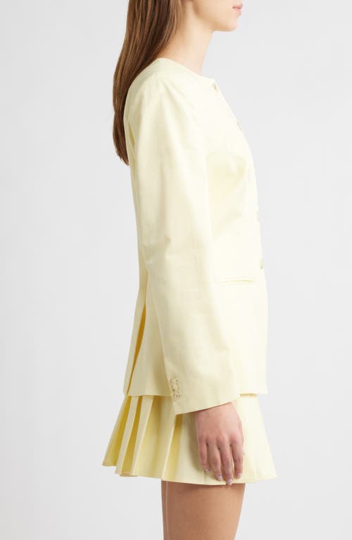 French Connection Sabine Slim Fit Stretch Cotton Twill Jacket In Cornsilk Yellow