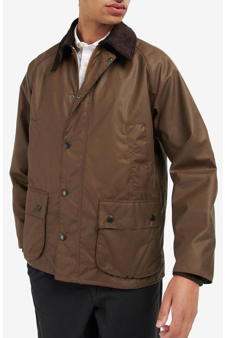 Bedale Water Resistant Waxed Cotton Jacket, Main, color, BARK