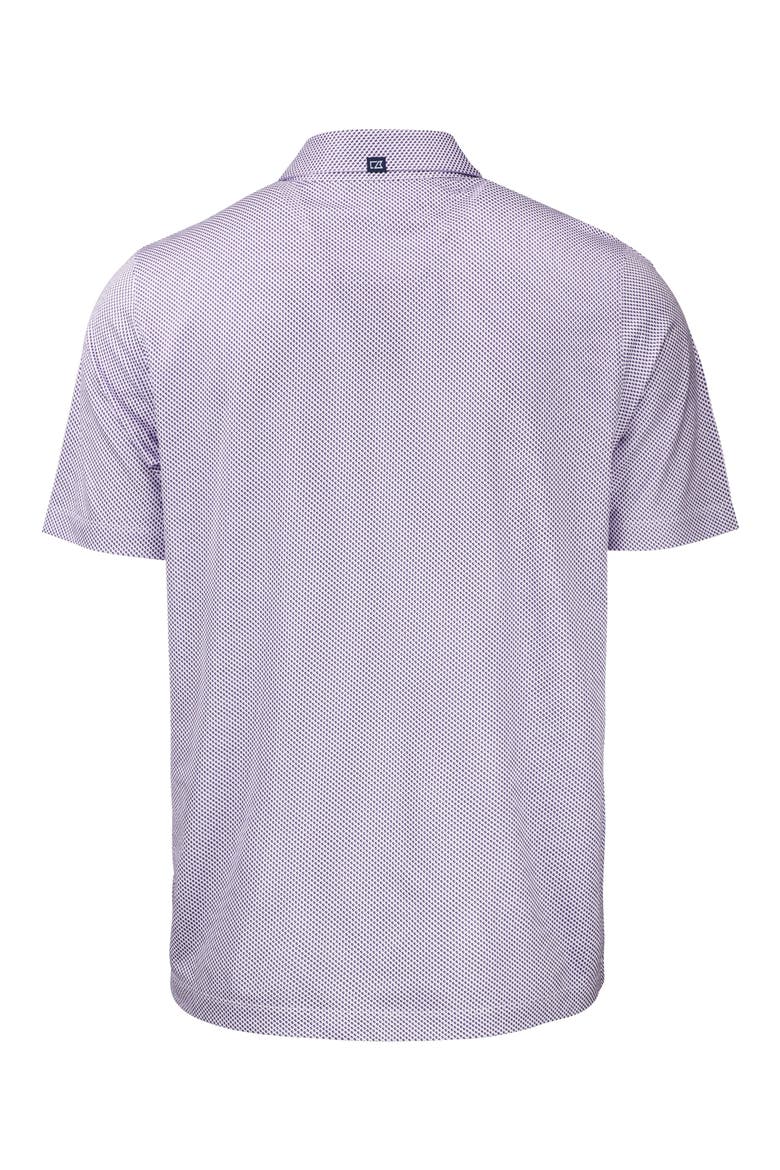 Pike Symmetry Print Recycled Blend Polo, Alternate, color, WHITE/ COLLEGE PURPLE