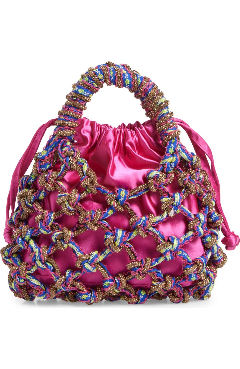 Kurt Geiger London Small Macramé Crystal Handbag, Alternate, color,