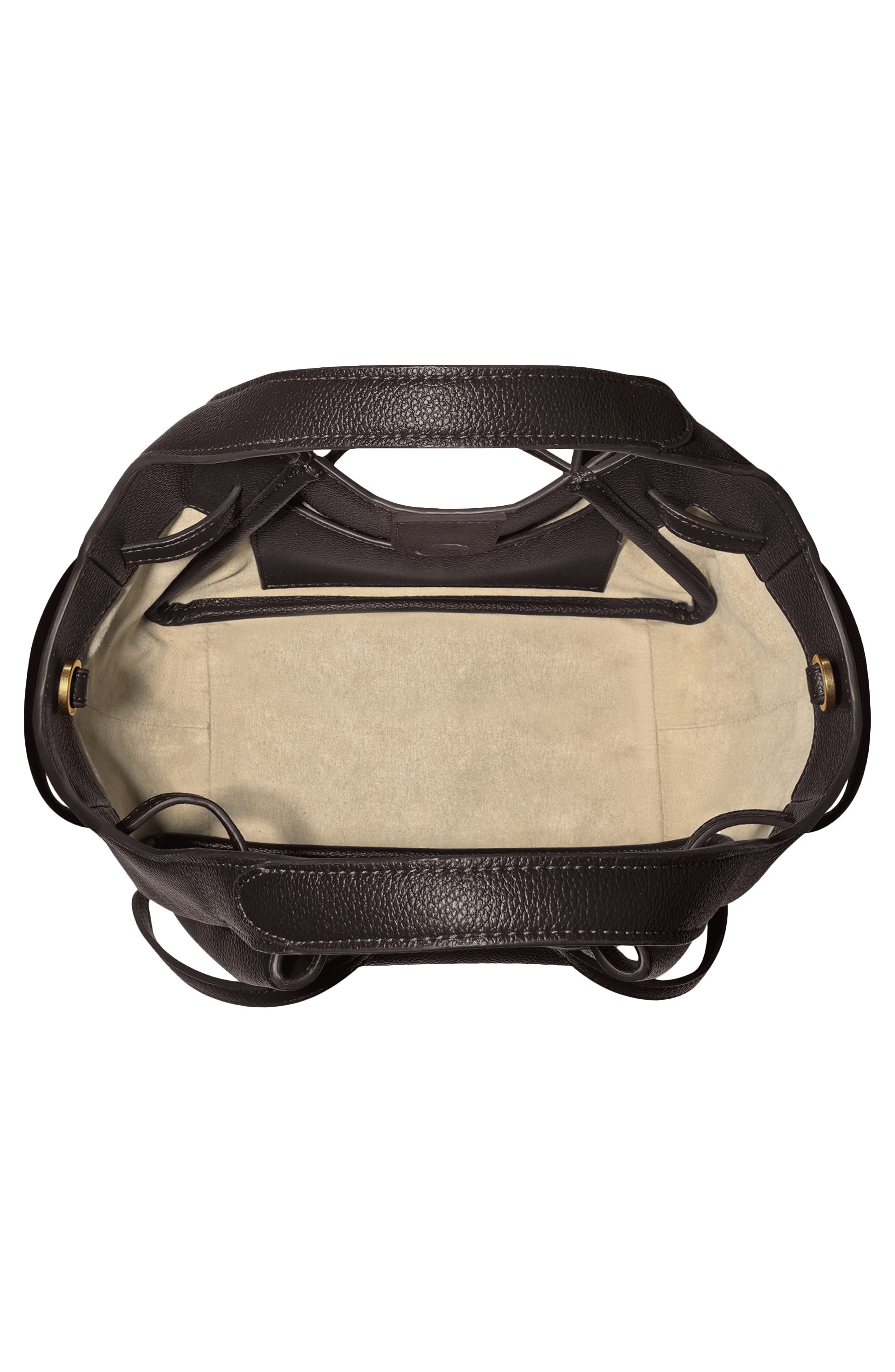 JW PEI Mabel Soft Bow Faux Leather Tote, Alternate, color, Dark Brown