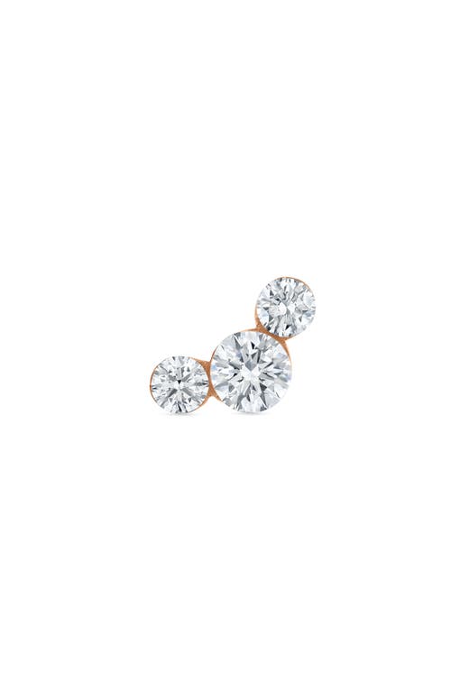 MARIA TASH MARIA TASH INVISIBLE SETTING THREE DIAMOND STUD EARRING 