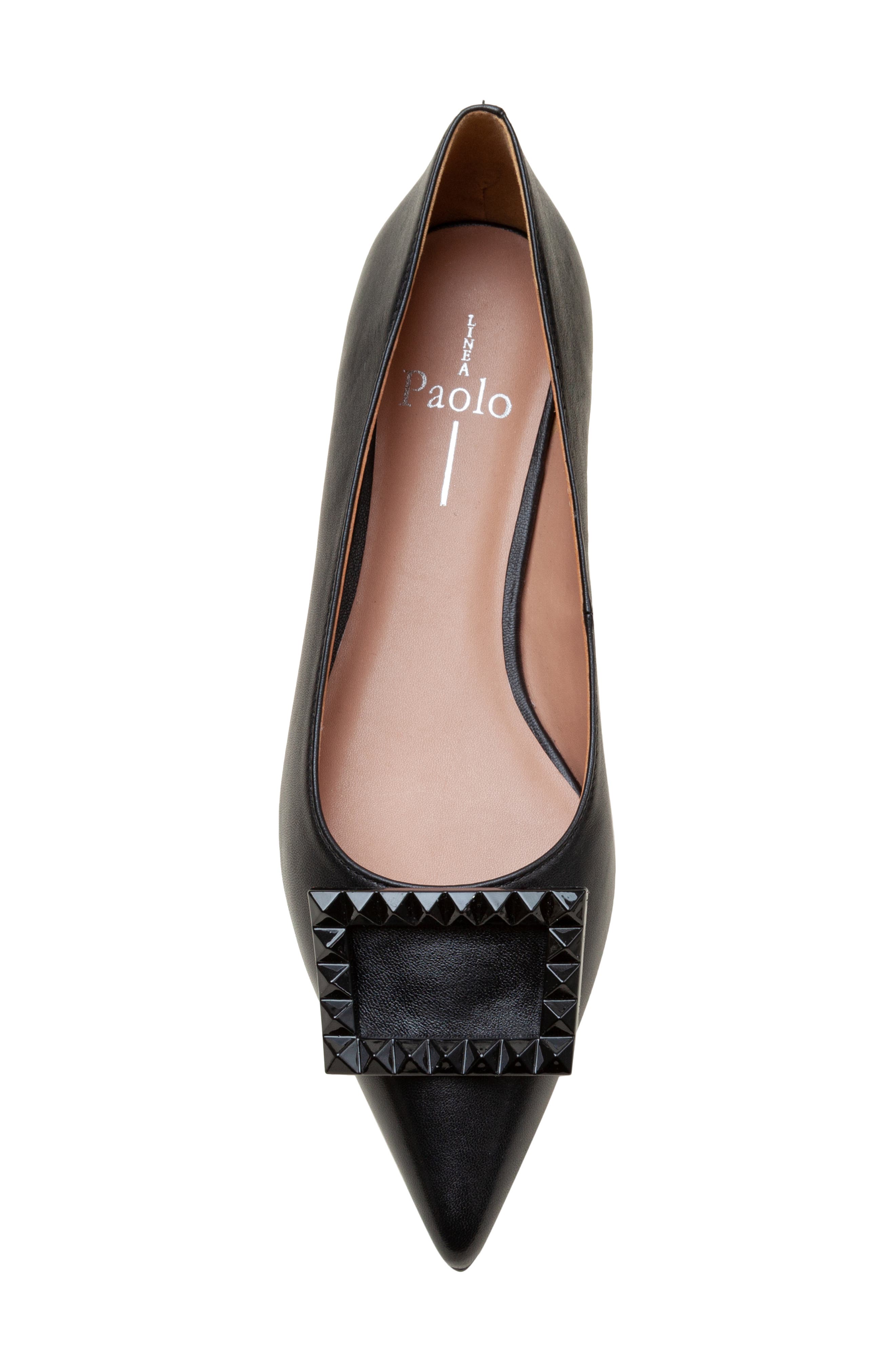 Linea Paolo Nolene Pointed Toe Flat, Alternate, color, Black