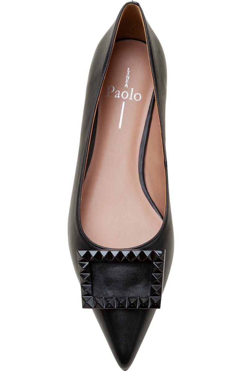 Linea Paolo Nolene Pointed Toe Flat, Alternate, color, Black