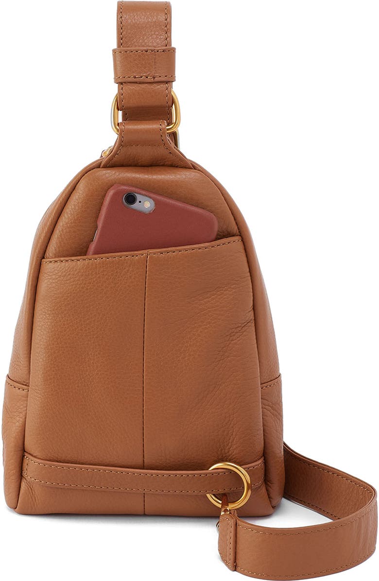 HOBO Fern Leather Sling Bag, Alternate, color, Warm Honey Plain