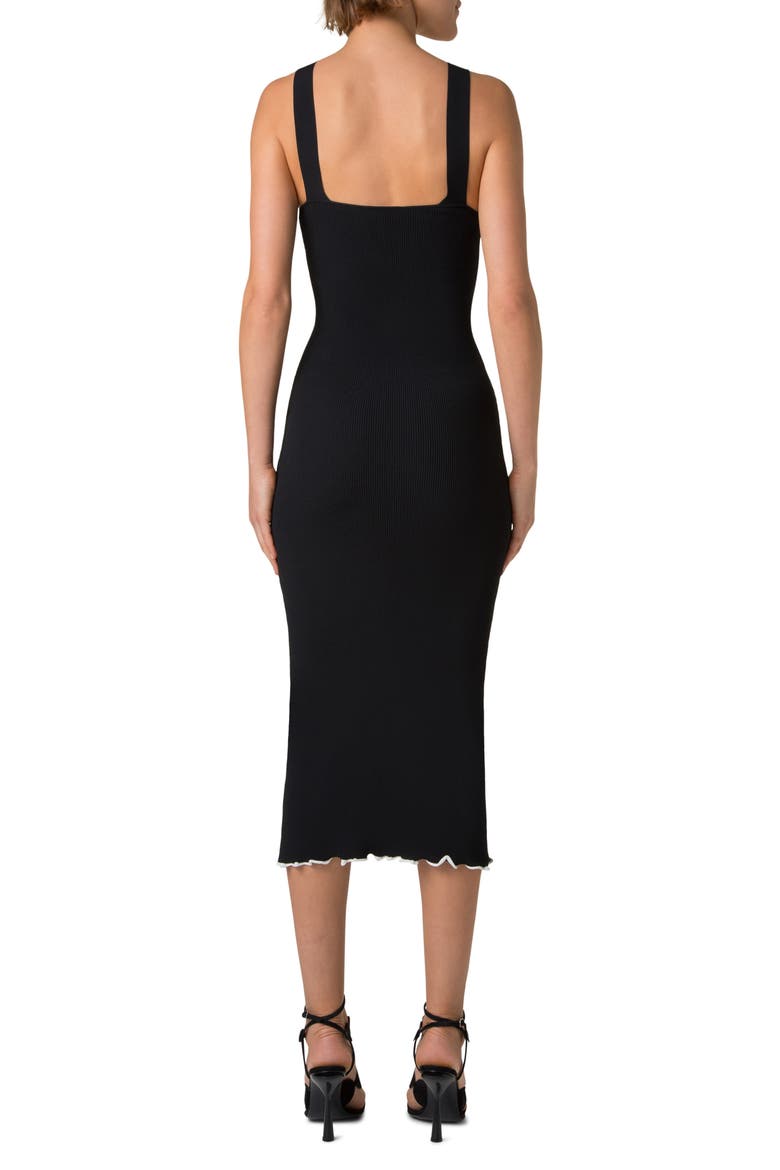 Rib Knit Body-Con Tank Dress, Alternate, color, BLACK-CREAM