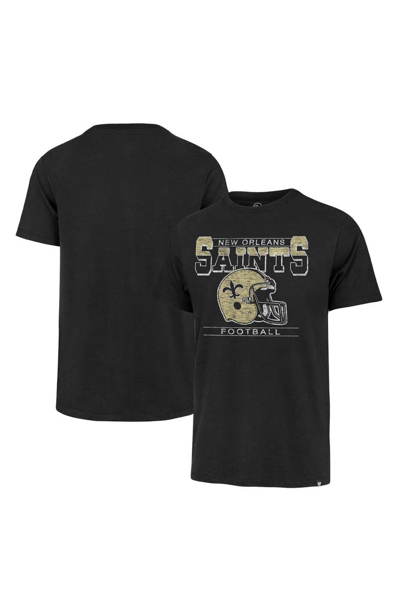 '47 Men's '47 Black New Orleans Saints Time Lock Franklin T-Shirt, Main, color, 