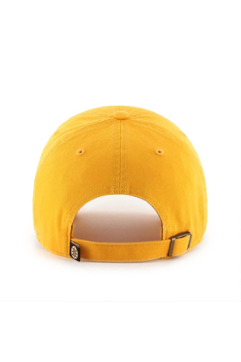 Men's '47  Gold Boston Bruins Core Logo Clean Up Adjustable Hat, Alternate, color, Gold