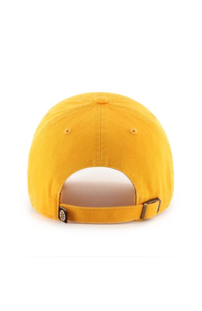 
47 Men
s 
47  Gold Boston Bruins Core Logo Clean Up Adjustable Hat, Alternate, color, Gold