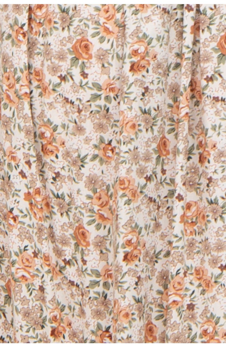 PinkBlush Floral Smocked Puff Sleeve Midi Dress, Alternate, color, 