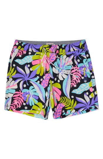 Party Pants Bermuda Swim Trunks In Black
