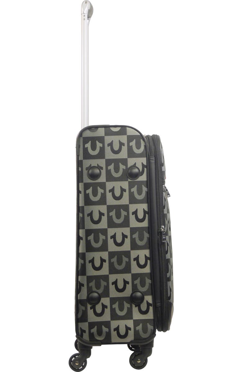 True Religion Soft Sided 27" Expandable, checkered Spinner Luggage, Alternate, color,