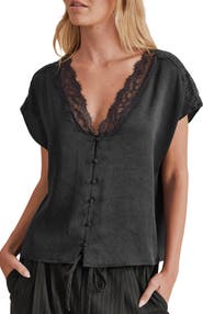 Splendid Adalyn Lace Trim Top