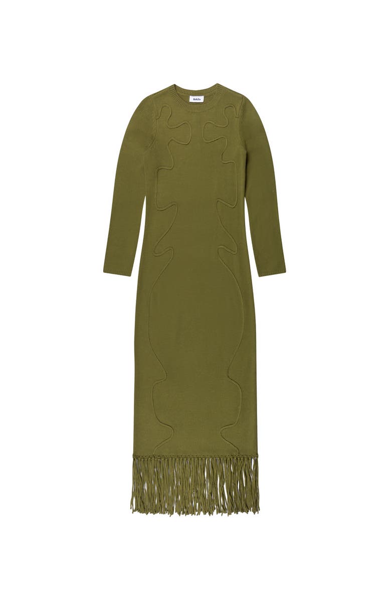 Ro&Zo Applique Knit Maxi Dress, Alternate, color, Khaki