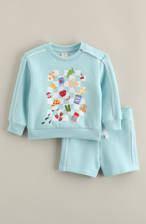 Fleece Graphic Sweatshirt & Shorts Set (Baby)