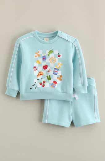 Fleece Graphic Sweatshirt & Shorts Set