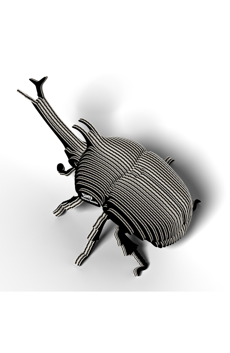 Eugy Puzzles Rhino Beetle 3D Puzzle, Alternate, color, NO COLOR