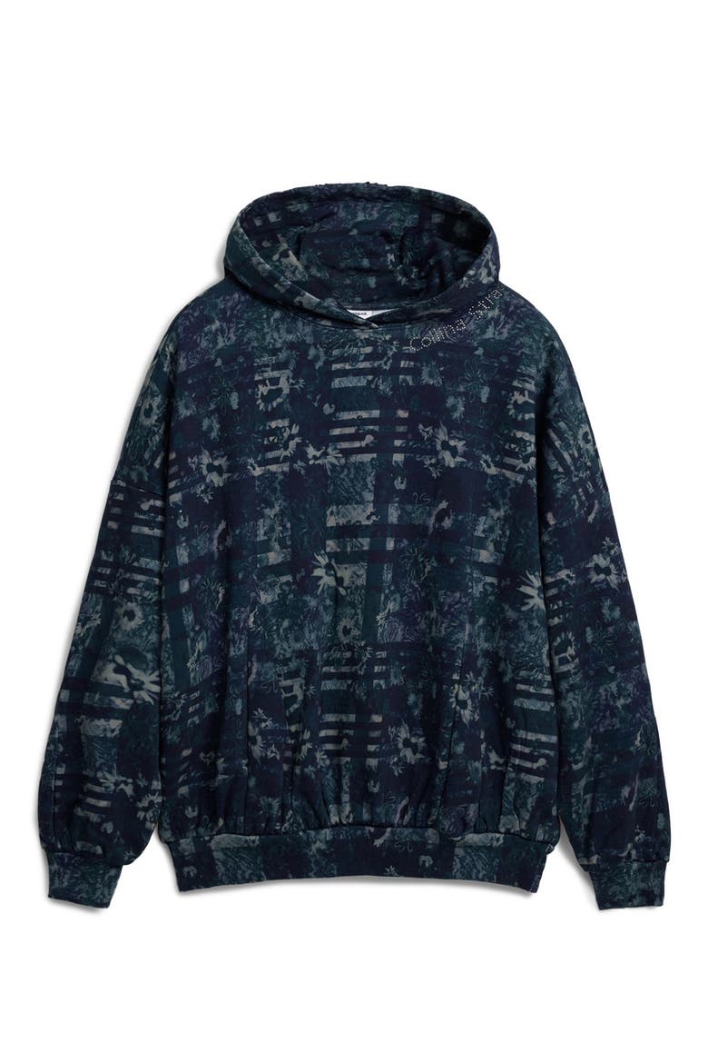 Print Hoodie, Alternate, color, BLACK