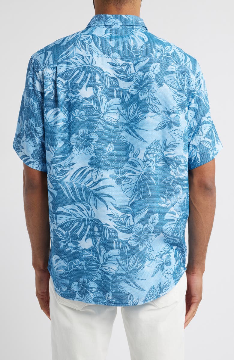 Tommy Bahama Coconut Point Ocean Escape Short Sleeve Button-Up Shirt, Alternate, color, Dew Drop