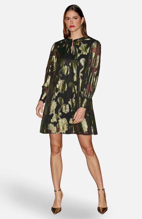 Luminous Floral Tunic Mini Dress
