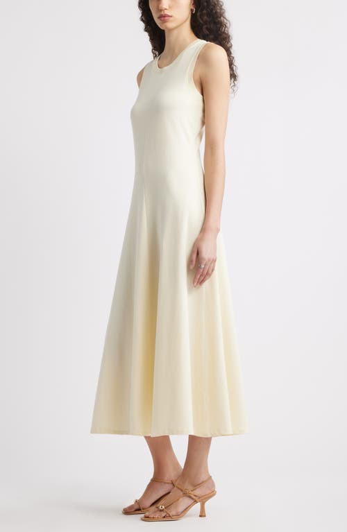 Nordstrom Sleeveless Cotton Blend Dress In Yellow Pale