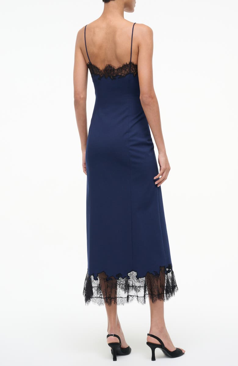 STAUD Nadia Lace Minidress, Alternate, color, Navy