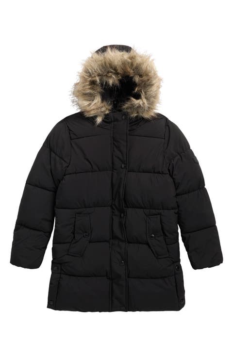 Kids' Expedition Puffer Parka with Faur Fur Trim Hood
