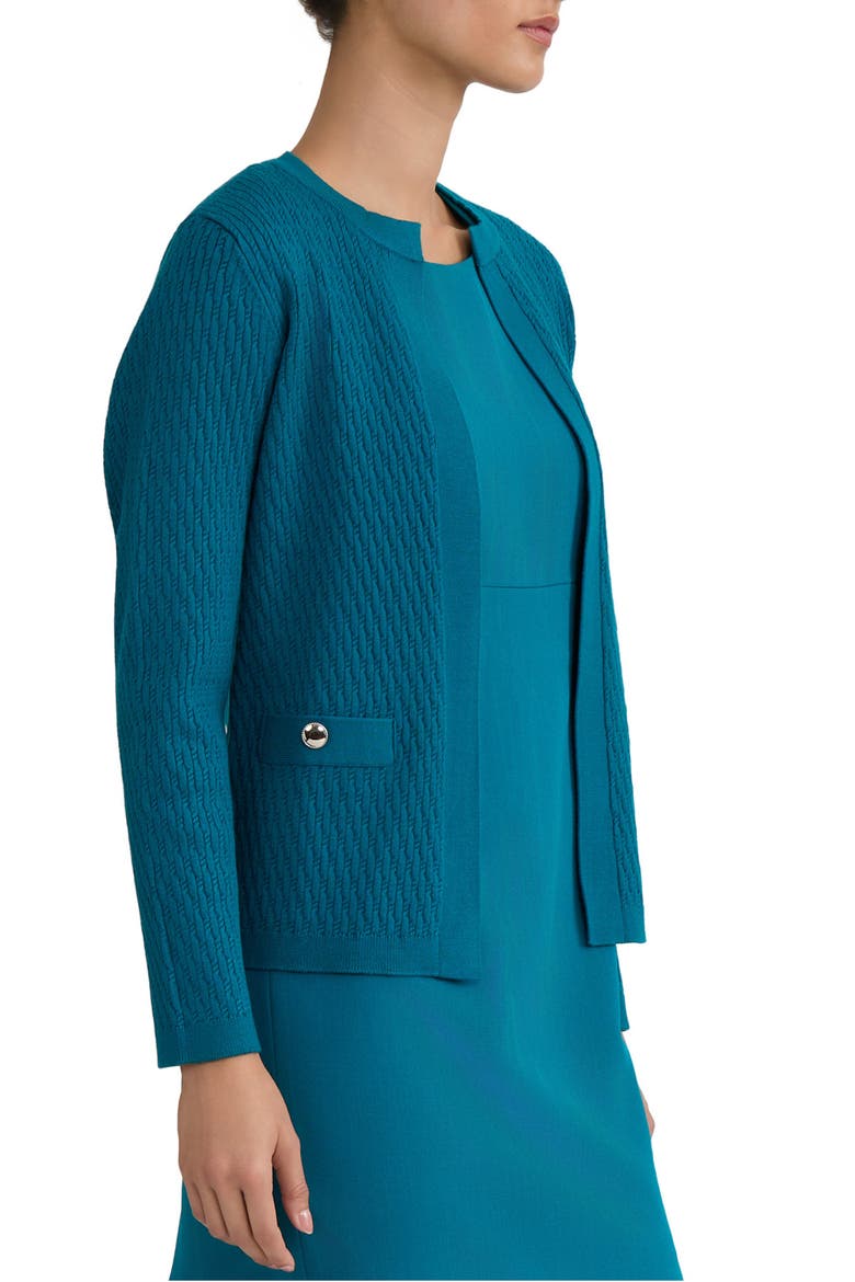 Kissing Front Cardigan, Alternate, color, BOTTLE TEAL