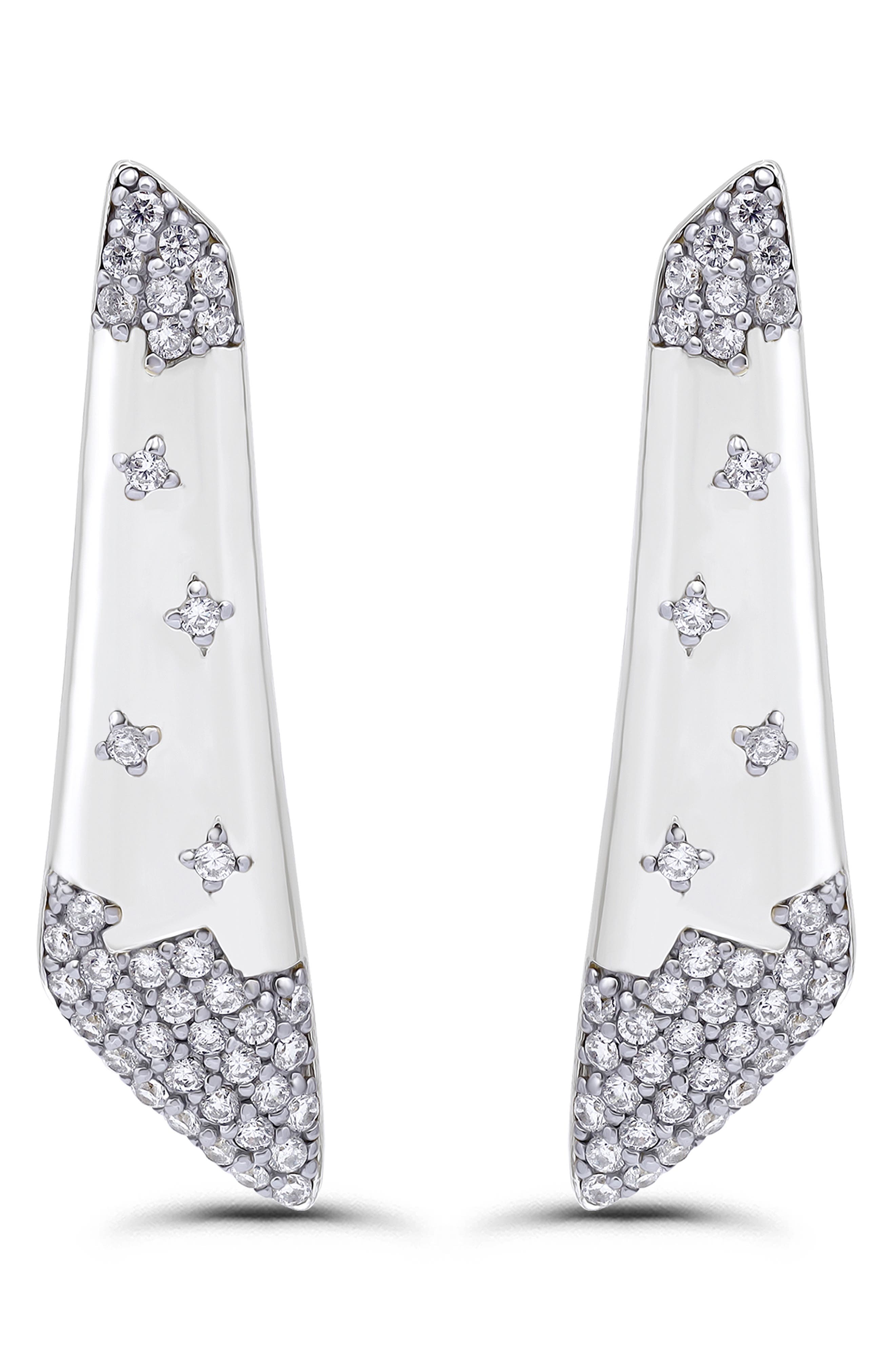 Christian Siriano New York Cubic Zirconia Pav%C3%A9 Linear Earrings