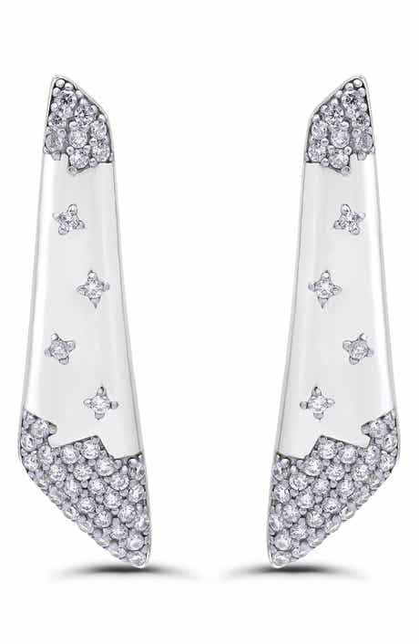 Christian Siriano New York Cubic Zirconia Pav%C3%A9 Linear Earrings