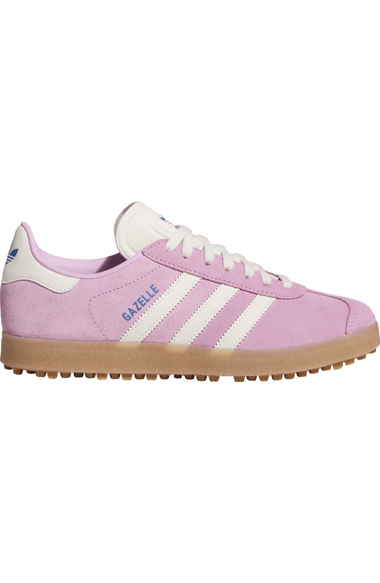 adidas Gazelle Spikeless Golf Shoe, Alternate, color, Lilac/ Chalk White/ Bluebird
