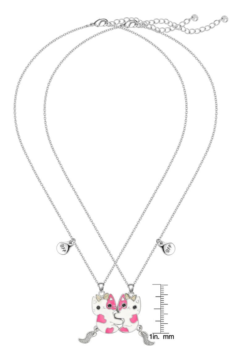 Kids' BFF Magnetic Cat Necklace Set, Alternate, color, PINK
