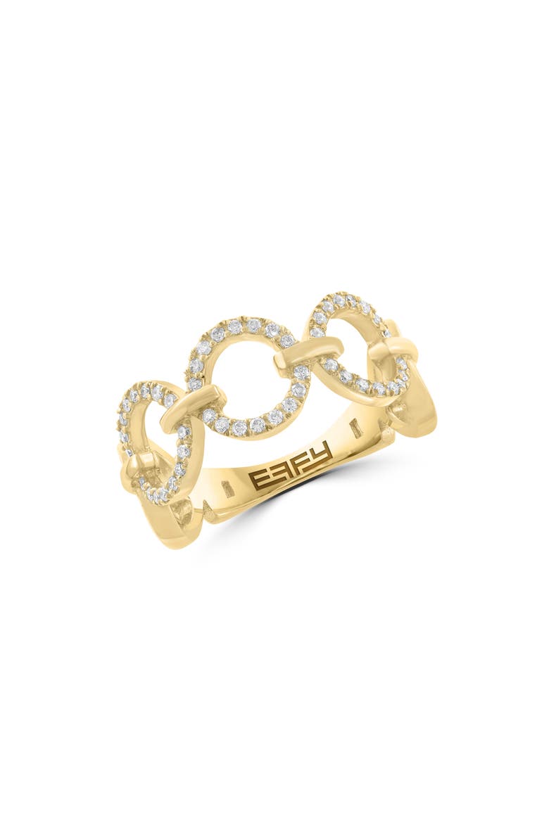 Diamond Link Band Ring, Main, color, GOLD
