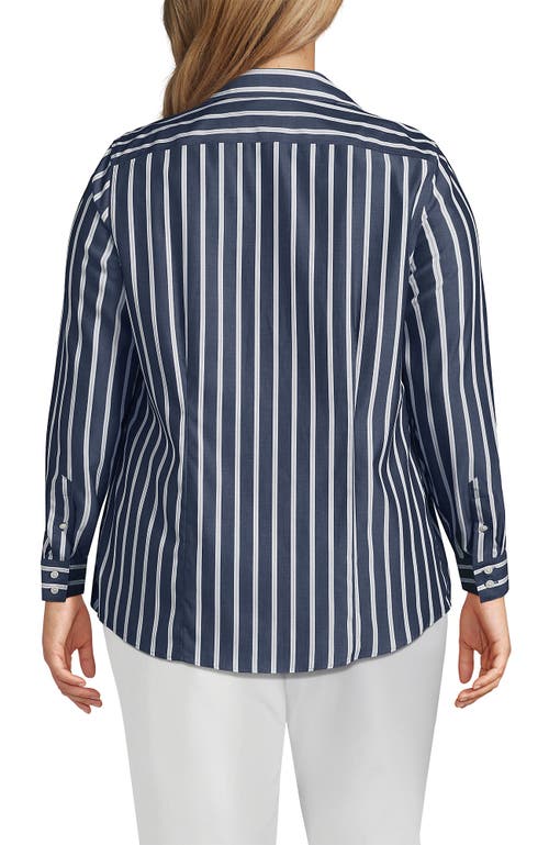 LANDS' END LANDS' END PLUS SIZE NO IRON BUTTON FRONT SHIRT