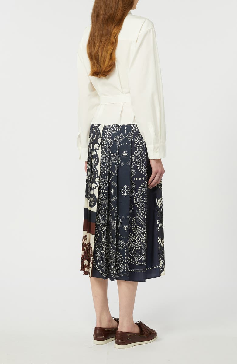 Weekend Max Mara Ondina Long Sleeve Print Shirtdress, Alternate, color, White