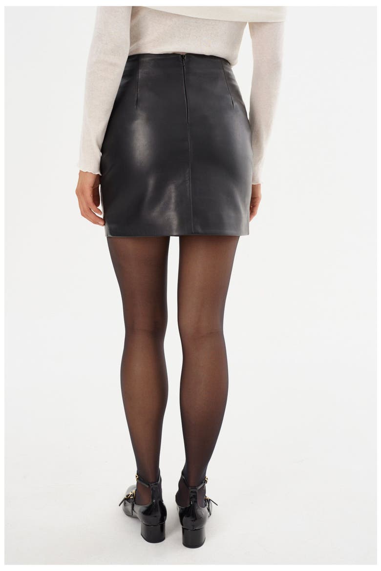 Rowan | Leather Mini Skirt, Alternate, color, Black