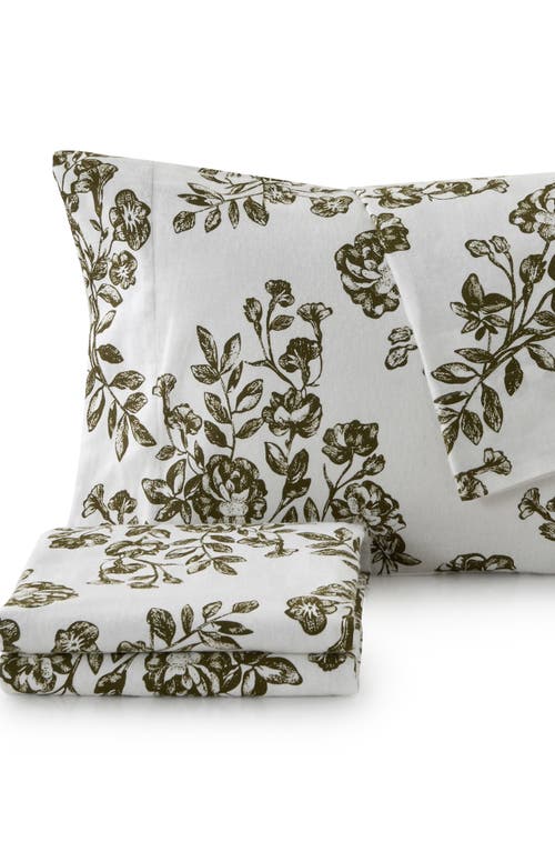 Woven & Weft Turkish Cotton Flannel Winter Floral Sheet Set