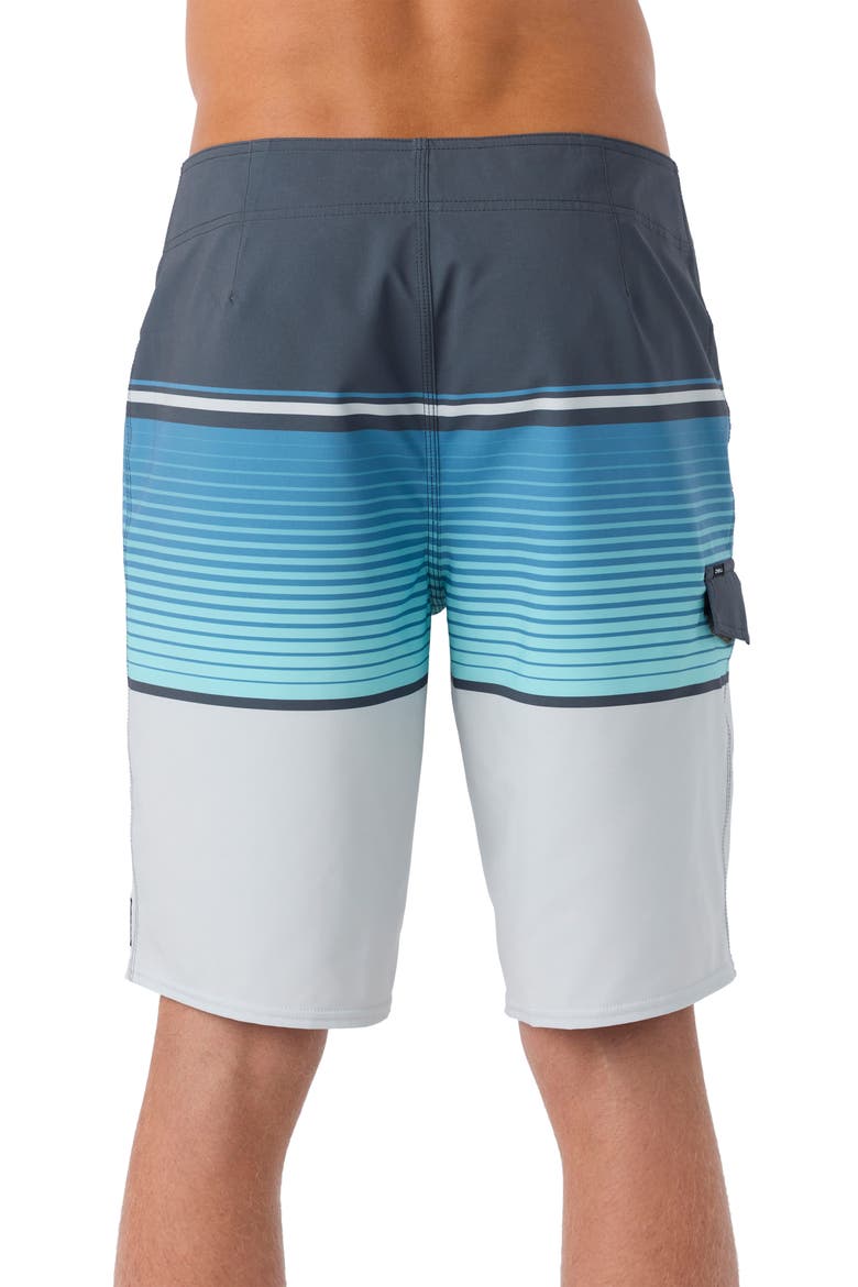 Lennox Stripe Board Shorts, Alternate, color, FOG