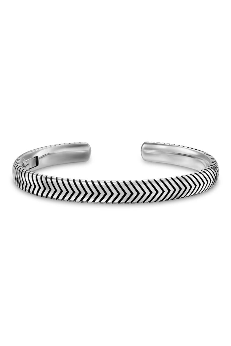 Chevron Cuff Bracelet in Sterling Silver, Alternate, color, SILVER