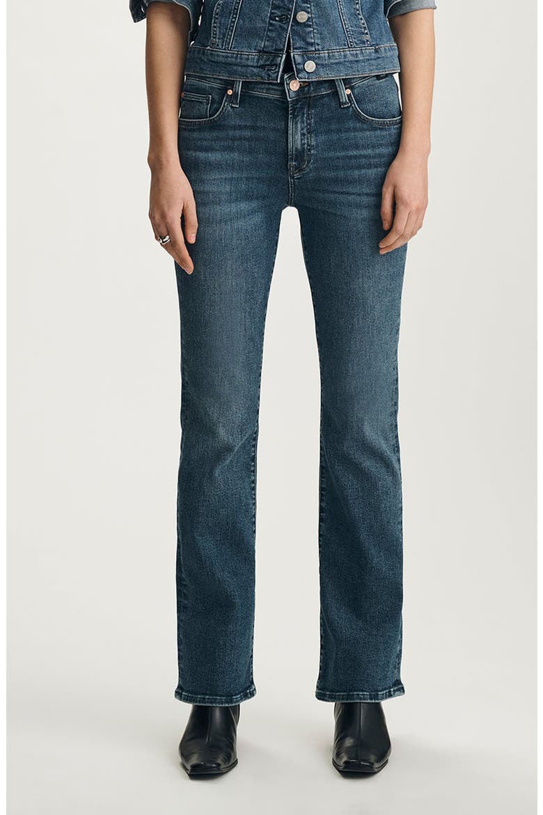 Molly Mid Rise Bootcut Jeans, Main, color, DARK BRUSHED FLEX BLUE