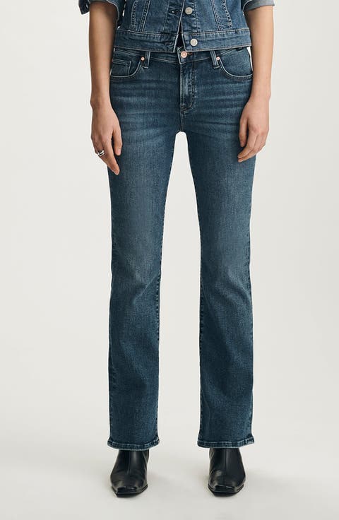 Molly Mid Rise Bootcut Jeans (Dark Brushed Flex Blue)