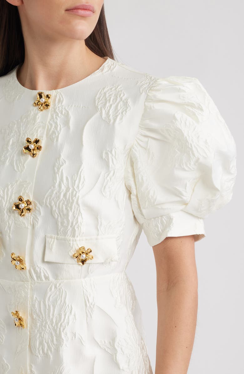 Sister Jane Anemone Puff Sleeve Jacquard Minidress, Alternate, color, 